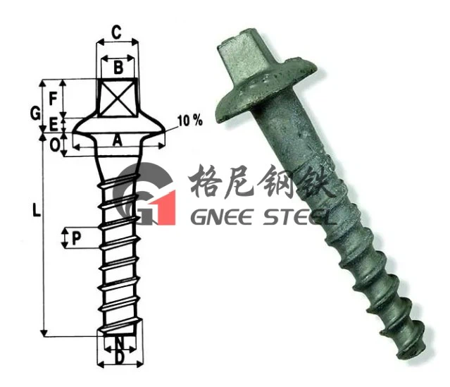 SS Type Rail Screw Spike